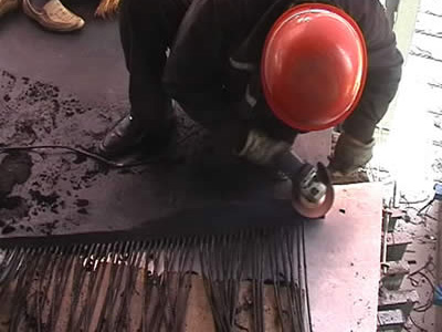 现场钢丝带粘接