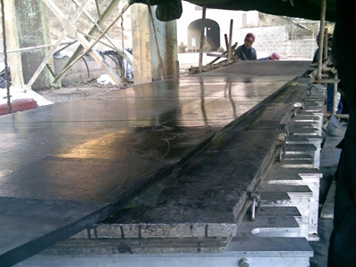 现场钢丝带粘接