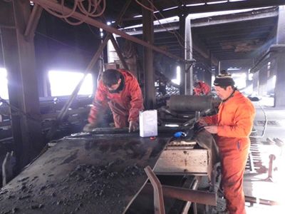 现场输送带热硫化