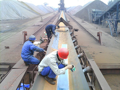 现场输送带维修